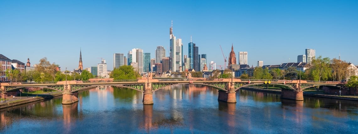 Frankfurty city with skyline